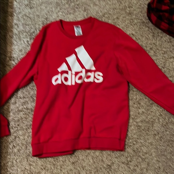 Adidas Bold Red Crewneck - Picture 1 of 1